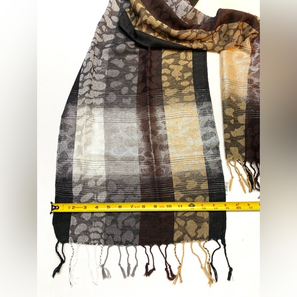 Scarf multicolour Embellished sparkling in silver - Picture 4 of 12